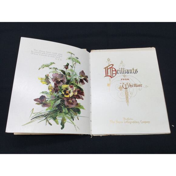 Antique Poetry Brilliants from Whittier by John Greenleaf Whittier - Picture 4 of 7